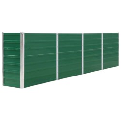vidaXL Hochbeet 320 x 40 x 77 cm Verzinkter Stahl Grün