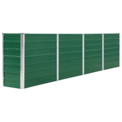 vidaXL Hochbeet 320 x 40 x 77 cm Verzinkter Stahl Grün