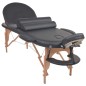 vidaXL Massageliege Klappbar 4 cm Polsterung 2 Nackenrollen Schwarz vidaXL Massageliege Klappbar 4 cm Polsterung 2 Nackenrollen Schwarz