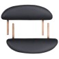 vidaXL Massageliege Klappbar 4 cm Polsterung 2 Nackenrollen Schwarz vidaXL Massageliege Klappbar 4 cm Polsterung 2 Nackenrollen Schwarz