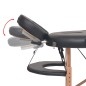 vidaXL Massageliege Klappbar 4 cm Polsterung 2 Nackenrollen Schwarz vidaXL Massageliege Klappbar 4 cm Polsterung 2 Nackenrollen Schwarz