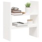 vidaXL Monitorständer Weiß (39-72)x17x43 cm Massivholz Kiefer vidaXL Monitorständer Weiß (39-72)x17x43 cm Massivholz Kiefer