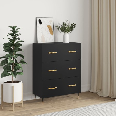 vidaXL Sideboard Schwarz 69,5x34x90 cm Holzwerkstoff