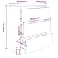 vidaXL Sideboard Weiß 60x35x76 cm Holzwerkstoff vidaXL Sideboard Weiß 60x35x76 cm Holzwerkstoff