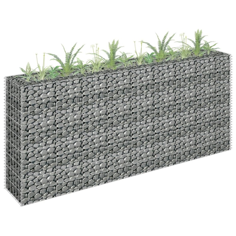 vidaXL Gabionen-Hochbeet Verzinkter Stahl 180×30×90 cm vidaXL Gabionen-Hochbeet Verzinkter Stahl 180×30×90 cm
