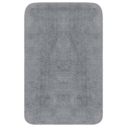 vidaXL Badematten-Set 3-tlg. Stoff Grau