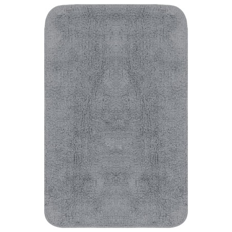 vidaXL Badematten-Set 3-tlg. Stoff Grau