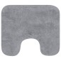 vidaXL Badematten-Set 3-tlg. Stoff Grau vidaXL Badematten-Set 3-tlg. Stoff Grau