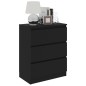 vidaXL Sideboard Schwarz 60x35x76 cm Holzwerkstoff vidaXL Sideboard Schwarz 60x35x76 cm Holzwerkstoff