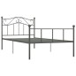 vidaXL Bettgestell Grau Metall 100 × 200 cm vidaXL Bettgestell Grau Metall 100 × 200 cm