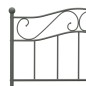 vidaXL Bettgestell Grau Metall 100 × 200 cm vidaXL Bettgestell Grau Metall 100 × 200 cm