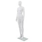 vidaXL Weibliche Schaufensterpuppe mit Glassockel Weiß 175 cm vidaXL Weibliche Schaufensterpuppe mit Glassockel Weiß 175 cm