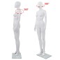 vidaXL Weibliche Schaufensterpuppe mit Glassockel Weiß 175 cm vidaXL Weibliche Schaufensterpuppe mit Glassockel Weiß 175 cm
