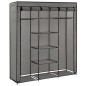 vidaXL Kleiderschrank mit Fächern und Stangen Grau 150x45x175cm Stoff vidaXL Kleiderschrank mit Fächern und Stangen Grau 150x45x175cm Stoff