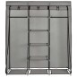 vidaXL Kleiderschrank mit Fächern und Stangen Grau 150x45x175cm Stoff vidaXL Kleiderschrank mit Fächern und Stangen Grau 150x45x175cm Stoff