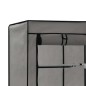 vidaXL Kleiderschrank mit Fächern und Stangen Grau 150x45x175cm Stoff vidaXL Kleiderschrank mit Fächern und Stangen Grau 150x45x175cm Stoff