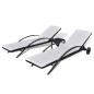 vidaXL Sonnenliegen mit Tisch Poly Rattan Schwarz vidaXL Sonnenliegen mit Tisch Poly Rattan Schwarz