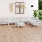 vidaXL 8-tlg. Garten-Lounge-Set Massivholz Kiefer Weiß vidaXL 8-tlg. Garten-Lounge-Set Massivholz Kiefer Weiß