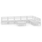 vidaXL 8-tlg. Garten-Lounge-Set Massivholz Kiefer Weiß vidaXL 8-tlg. Garten-Lounge-Set Massivholz Kiefer Weiß