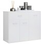 vidaXL Sideboard Hochglanz-Weiß 88x30x70 cm Holzwerkstoff vidaXL Sideboard Hochglanz-Weiß 88x30x70 cm Holzwerkstoff