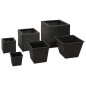 vidaXL Garten-Hochbeet 3-tlg. Poly Rattan Schwarz vidaXL Garten-Hochbeet 3-tlg. Poly Rattan Schwarz