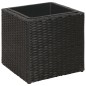vidaXL Garten-Hochbeet 3-tlg. Poly Rattan Schwarz vidaXL Garten-Hochbeet 3-tlg. Poly Rattan Schwarz