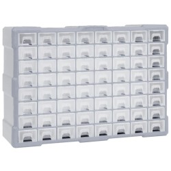 vidaXL Multi-Schubladen-Organizer mit 64 Schubladen 52x16x37,5 cm 