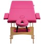 vidaXL Massageliege Klappbar 2-Zonen mit Holzgestell Rosa vidaXL Massageliege Klappbar 2-Zonen mit Holzgestell Rosa