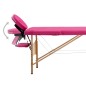 vidaXL Massageliege Klappbar 2-Zonen mit Holzgestell Rosa vidaXL Massageliege Klappbar 2-Zonen mit Holzgestell Rosa