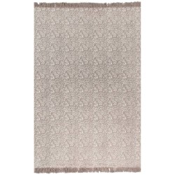 vidaXL Kelim-Teppich Baumwolle 120x180 cm mit Muster Taupe