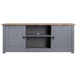 vidaXL TV-Schrank Grau 120x40x50 cm Massivholz Panama-Kiefer