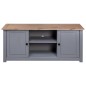 vidaXL TV-Schrank Grau 120x40x50 cm Massivholz Panama-Kiefer vidaXL TV-Schrank Grau 120x40x50 cm Massivholz Panama-Kiefer