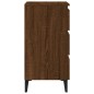 vidaXL Nachttische 2 Stk. Metallbeinen Braun Eichen-Optik 40x35x69 cm vidaXL Nachttische 2 Stk. Metallbeinen Braun Eichen-Optik 40x35x69 cm