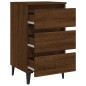 vidaXL Nachttische 2 Stk. Metallbeinen Braun Eichen-Optik 40x35x69 cm vidaXL Nachttische 2 Stk. Metallbeinen Braun Eichen-Optik 40x35x69 cm
