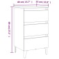 vidaXL Nachttische 2 Stk. Metallbeinen Braun Eichen-Optik 40x35x69 cm vidaXL Nachttische 2 Stk. Metallbeinen Braun Eichen-Optik 40x35x69 cm