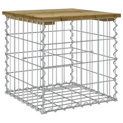 vidaXL Gartenbank aus Gabionen 43x44x42 cm Kiefernholz Imprägniert