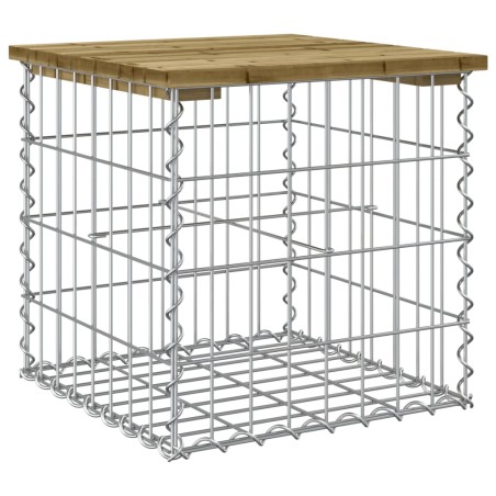 vidaXL Gartenbank aus Gabionen 43x44x42 cm Kiefernholz Imprägniert