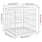 vidaXL Gartenbank aus Gabionen 43x44x42 cm Kiefernholz Imprägniert vidaXL Gartenbank aus Gabionen 43x44x42 cm Kiefernholz Imprägniert