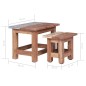 vidaXL Satztische 2 Stk. Altholz Massiv vidaXL Satztische 2 Stk. Altholz Massiv
