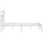 vidaXL Bettgestell mit Kopfteil Metall Weiß 140x200 cm vidaXL Bettgestell mit Kopfteil Metall Weiß 140x200 cm