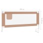 vidaXL Kleinkind-Bettschutzgitter Taupe 200x25 cm Stoff vidaXL Kleinkind-Bettschutzgitter Taupe 200x25 cm Stoff