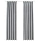 vidaXL Verdunkelungsvorhänge mit Haken 2 Stk. Grau 140x245 cm vidaXL Verdunkelungsvorhänge mit Haken 2 Stk. Grau 140x245 cm
