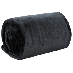 vidaXL Decke Schwarz 200x240 cm Polyester