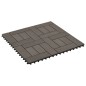 vidaXL Terrassenfliesen 11 Stück WPC 30 x 30 cm 1 qm Dunkelbraun vidaXL Terrassenfliesen 11 Stück WPC 30 x 30 cm 1 qm Dunkelbraun