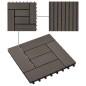 vidaXL Terrassenfliesen 11 Stück WPC 30 x 30 cm 1 qm Dunkelbraun vidaXL Terrassenfliesen 11 Stück WPC 30 x 30 cm 1 qm Dunkelbraun