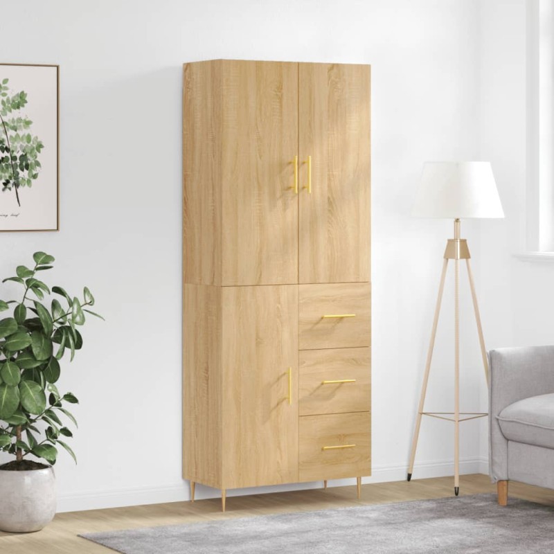 Highboard Sonoma-Eiche 69,5x34x180 cm Holzwerkstoff Highboard Sonoma-Eiche 69,5x34x180 cm Holzwerkstoff