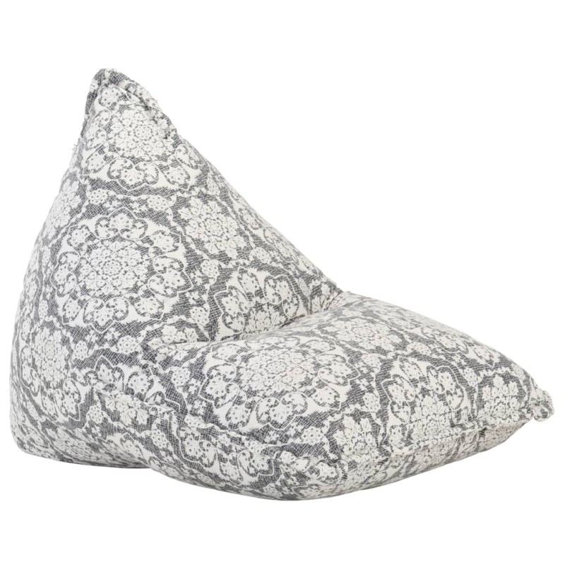 Beanbag Hellgrau Stoff Patchwork Beanbag Hellgrau Stoff Patchwork