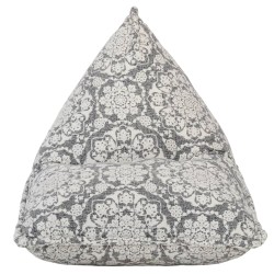 Beanbag Hellgrau Stoff Patchwork