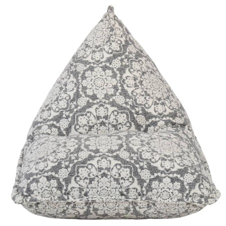 Beanbag Hellgrau Stoff Patchwork