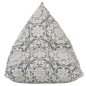 Beanbag Hellgrau Stoff Patchwork Beanbag Hellgrau Stoff Patchwork